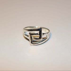 Sterling Silver Geometric Ring